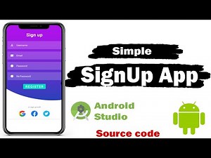 Simple Registration | SignUp App design Android Studio 2024