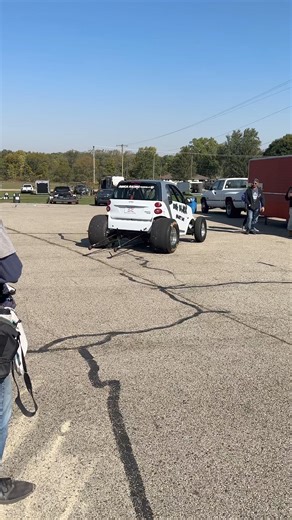 Big Block V8 Smart car! At Byron Dragway wheelstand competition 2024 #v8 #bigblock #smartcar #musclecar | Internal Combustion
