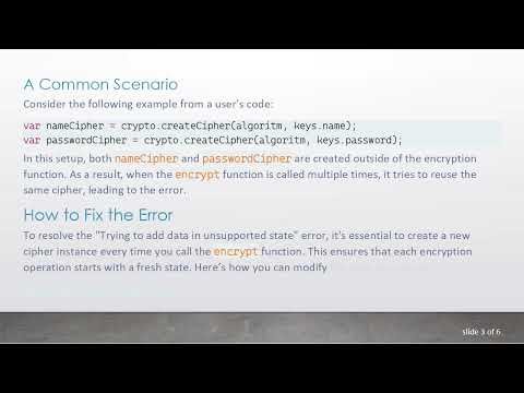 Solving the Trying to add data in unsupported state Error in Node.js