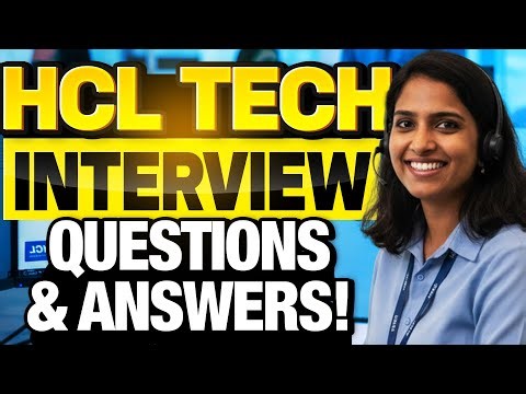HCL Tech Interview Questions and Answers! (How to Pass an HCL Technologies Interview)