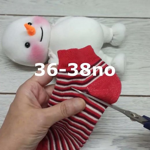Great Idea⛄ Sock Snowman 🎁Noel Gift #diy #snowmanmaking #christmas #snowmandecor