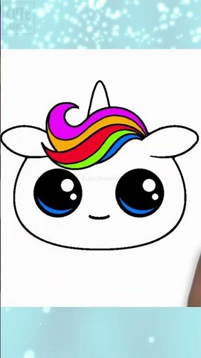 Unicorn Face Drawing Tutorial: Easy, Cute, and Fun for All Ages! 🦄✨ #cuteart #unicorns #drawing