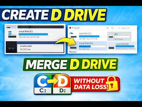 How to Create D Drive from C Drive in Windows? Also Merge it Back Easily!