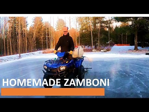 11 - Ice Resurfacer - Homemade Pond Zamboni * Kawasaki Brute Force