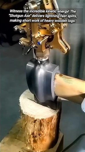 ​Automated Kinetic Splitter Shreds Logs With Minimal Effort.