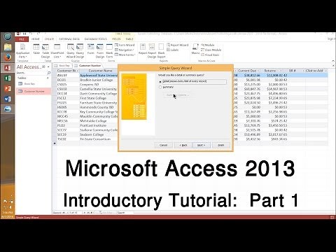 Introduction to Microsoft Access Part 1