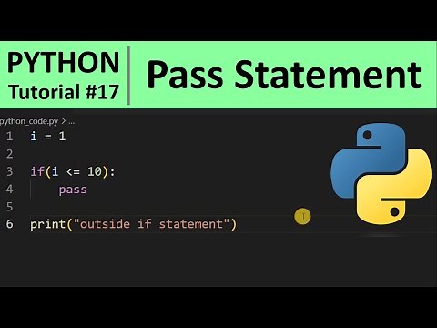 Python Tutorial #17 - pass Statement in Python Programming