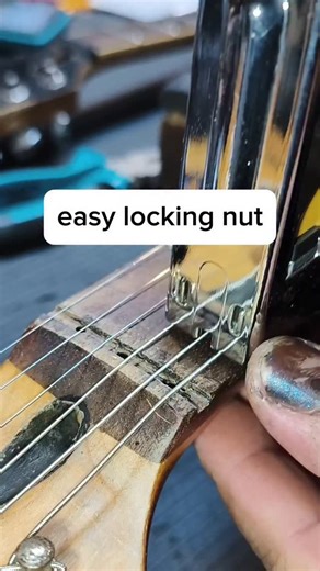 Ahyan Luthiera on Instagram: "easy locking nut tips #guitarplayer #guitar #reelsguitar"