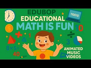 Math Is Fun! 🎉 Full Album of Kids Learning Songs | Counting, STEM, Shapes, Money & More | EduBop