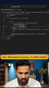 Web Components Explained in 1 Minute 🔥 | JavaScript Interview Question | Custom HTML Elements