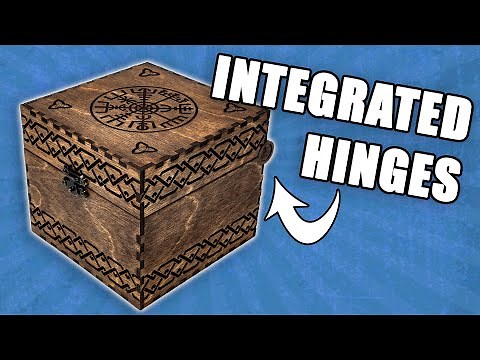 Laser Cut Box Design with Integrated Hinges / Norse Theme