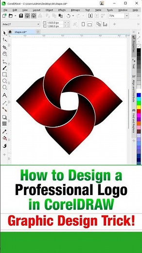 How to Design a Professional Logo in CorelDRAW | Smart Fill & Gradient Tool Tutorial