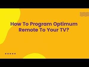 How To Program Optimum Remote To Your TV?