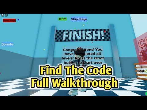 How To Find All 17 Codes In Roblox Find The Codes | Roblox Find The Codes Full Walkthrough
