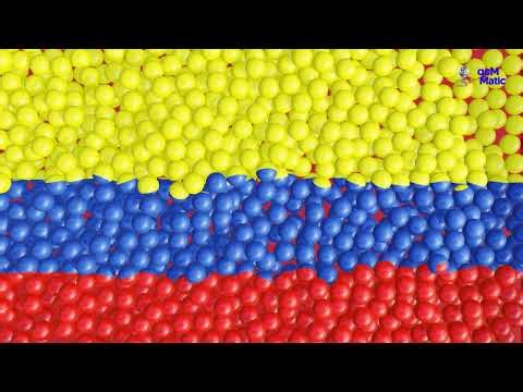 Colombia Flag Ball Simulation 🇨🇴 | Guess the Flag Animation