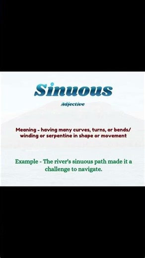 Meaning of the word Sinuous || Vocabulary