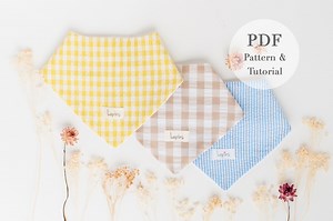 Baby Bandana Bib Sewing Pattern: 3 Sizes (PDF Tutorial) - Etsy