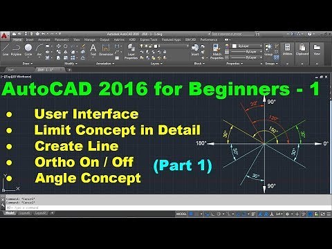 AutoCAD 2016 Tutorial for Beginners - 1 (Part 1 of 2)
