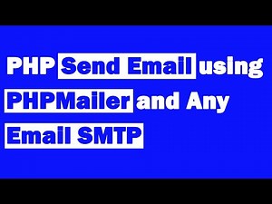 PHP Send Email using PHPMailer and Any Email SMTP | Works with Localhost and Server
