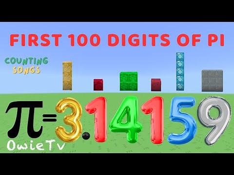 The Pi Song ( First 100 Digits of Pi ) | Minecraft Numberblocks Counting Songs | Math Songs for Kids