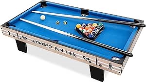 Mini Pool Table Top Games: 36-Inch Tabletop Billiards Table Set with 16 Pool Balls, 2 Cues, 1 Triangle Rack, 2 Chalks & 1 Table Brush, Portable Pool Games for Kids, Children,Dog,Cat,Pet, Family Game