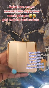 Luxurious gold switches for your home We deliver and Install at a fee You can share your list via 0110032192 for free quotation ##tungstenelectricals #shoponline #onlineshopping #installation #switchesandsockets #switches | Tungsten Electricals Limited. | Facebook