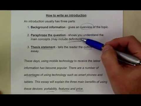 How to write an introduction