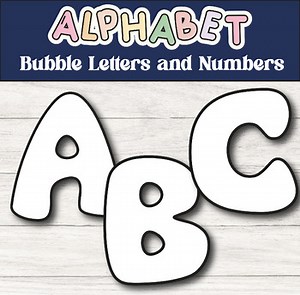 Bubble Letters and Numbers Coloring Pages | A–Z & 0–9 Printable Alphabet Outline