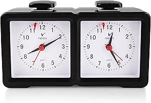 LEAP Chess Clock Analog Chess Timer with Two Large Dials Chess Set Timer for Chess, Chinese Chess and I-GO