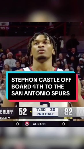 Stephon Castle is off the board 4th overall to the Spurs in #nbadraft2024 The UConn one-and-done has excellent size and length with budding versatility on both ends of the floor. His competitiveness and unselfishness made him a key cog in UConn's NCAA championship run and give him a high floor at the next level The 6-foot-7 and 19-year-old checks a lot of boxes and will have an opportunity to play to his strengths alongside franchise centerpiece Victor Wembanyama in San Antonio #draftexpress #nb