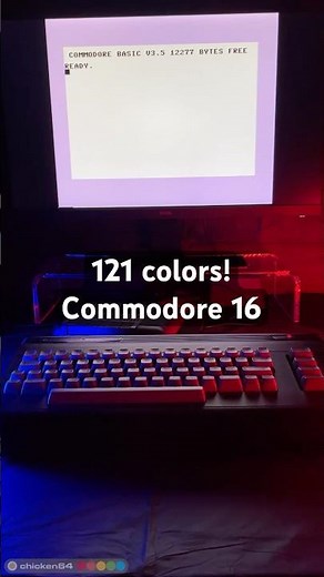 121 colors on a Commodore 16 #8bit #commodore