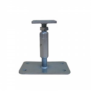 [Hot Item] Zinc-Plated HDG Adjustable Post Support with Flat Plate
