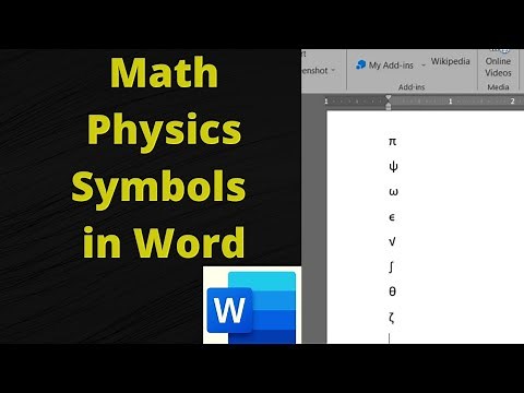 How to insert Mathematics & Physics Symbols into Microsoft Word by shortcut Method