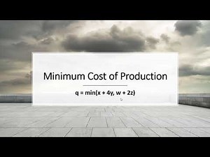 Minimizing Production Cost Problem: q = min(x + 4y, w + 2z)