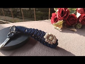 DIY Macrame Daisy Flower Wristlet | Macrame Daisy Flower Keychain Tutorial | Macrame Wristlet Easy