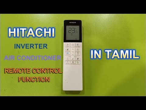 How to use hitachi inverter ac remote control function in tamil| hitachi ac remote function in tamil