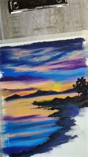 lavender field at sunset #art #painting #artisticchannel #artiatpassion #sunset #drawing