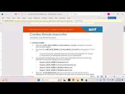 New Perspectives Access 2019 | Module 8: End of Module Project 2 Cardiac Rehab Associates
