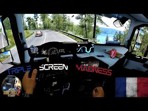 ETS 2 - Triple Screen Setup on the French roads | Fanatec CSL DD