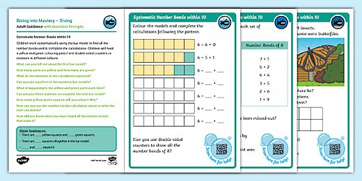 Year 1 Diving into Mastery: Step 6 Systematic Number Bonds within 10 Activity Cards