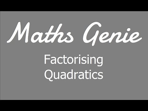 Factorising Quadratics