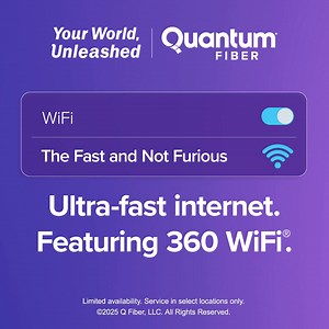 Switch to Quantum Fiber internet for a fast fiber connection with 360 WiFi®. | Quantum Fiber