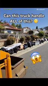 POV Front Loader Garbage Truck: Massive Bulky Waste Collection Route