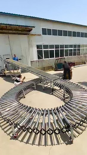 #tiktok #Roller conveyor belt, movable and deformable,#frying #conveyor