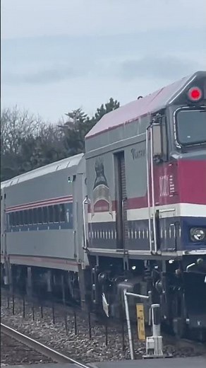 Amtrak train with there goes a train - nostalgic music