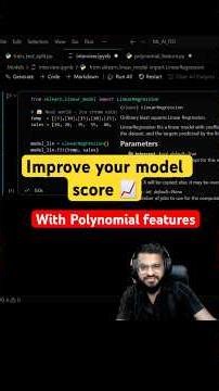How to improve your model score with polynomial features? #machinelearning #coding #python #aiml