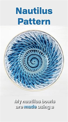 How I create a Nautilus pattern on my bowls #ceramics