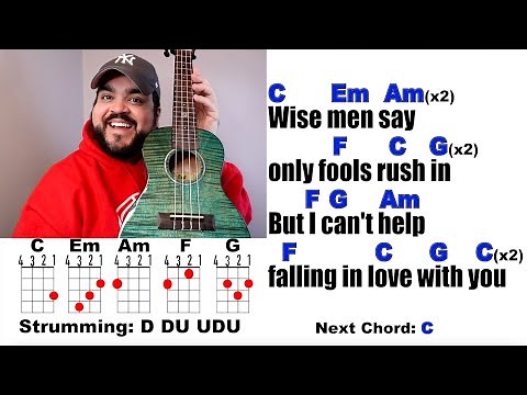 CAN'T HELP FALLING IN LOVE - Elvis Presley (Ukulele Play Along with Chords and Lyrics)
