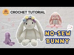 No-Sew Crochet Bunny Tutorial - Easy Amigurumi Bunny (Beginner Friendly)