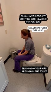 Do you feel like you can't empty your bladder completely? Try moving your hips around while sitting on the toilet. Sometimes the pelvic floor muscles have trouble fully relaxing, which is what is needed to empty the bladder. By moving the hips around it can help relax those muscles so you can empty your bladder better. Wnat to learn more bladder tips? Comment the word BLADDER and I'll send you a link to my free bladder masterclass where you will learn 3 ways to decrease bladder leakage without d